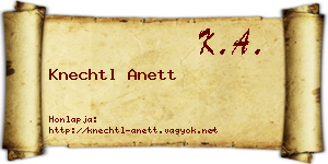 Knechtl Anett névjegykártya